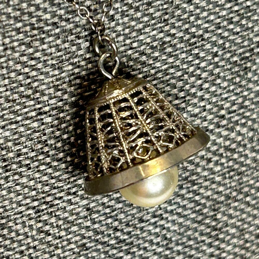 Vintage Judy Lee Bell Pendant‎ Necklace and Earrings Set HTF - Picture 3 of 5